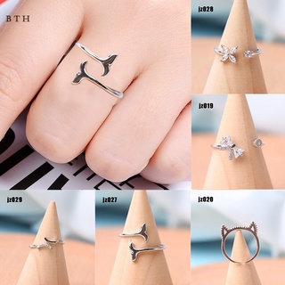 anillos para mujer ajustable simple moda estudiante personalidad abierta cola anillo plata circón anillos mujeres anillo joyería regalo