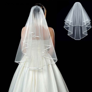 (decoración) tul velos de boda de dos capas con peine blanco velo de novia para accesorios de boda en venta
