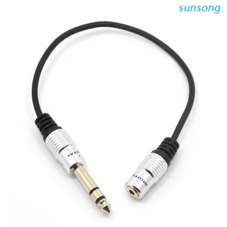 sunsong 1/4" 6.35mm macho enchufe a 3,5 mm 1/8" hembra jack estéreo micrófono audio 30cm cable cable