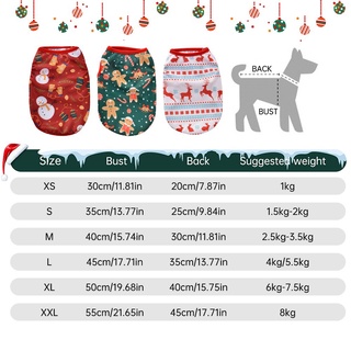 Ropa De Navidad De Algodón Para Perros Pequeños Chaleco Mediano Camisa De Año Nuevo Cachorro Perro (9)