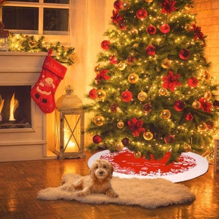 Árbol feliz navidad árbol falda copo de nieve adorno alfombra piso alfombra cubierta Base decoración