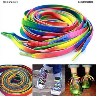 [PopularFactors] 2 x arco iris caramelo color zapato encaje botas cordones zapatillas de deporte cordones cuerdas nuevo