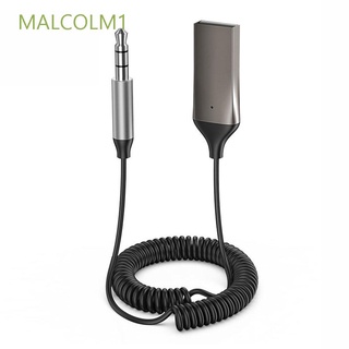 Malcolm1 receptor estéreo Bluetooth coche AUX Audio música adaptador receptor inalámbrico Bluetooth manos libres mm Jack Bluetooth Kits de coche/Multicolor