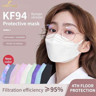 『En calcetín』50pcs 4ply cara coreana Kf94 KN 94 [máscara]máscara blanca de 100 unidades/máscara reutilizable para adultos 3D/mascarilla/enmascaramiento/KN 94/máscara