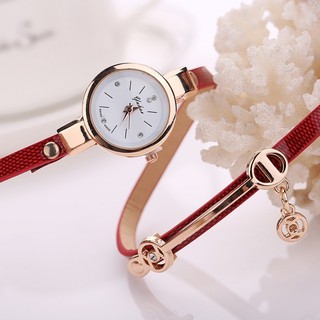 top-mujer reloj de cuero pu pulsera reloj casual mujeres reloj de pulsera de lujo marca q