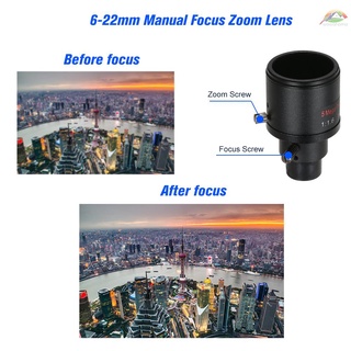 Megapixel Varifocal 6-22 mm CCTV lente de cámara Manual enfoque Zoom 1/" lente CCTV MTV IR lente para cámaras de seguridad HD IP cámaras F M12 montaje (sin filtro IR) (9)