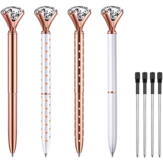 4 pzas bolígrafo De Metal con Cristal Diamante/Material De oficina incluye 4/bolígrafos