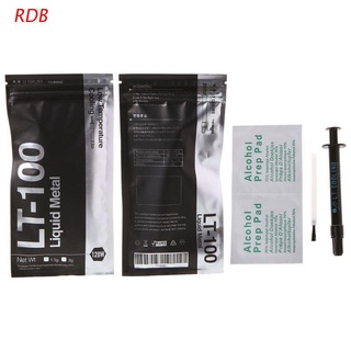RDB LT-100 Liquid metal thermal conductive paste Grease for CPU GPU Cooling liquid ultra 128W/mK 1.5g 3g Compound grease for cooling