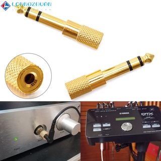 Lonngzhuan 5 pz Adaptador De audio Amplificador Estéreo Para micrófono/micrófono dorado De 6.3 mm 1/4 pulgadas
