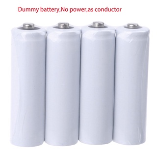 GD 4Pcs No Power AA 14500 LR6 Dummy Fake Battery Setup Shell Placeholder Cylinder Conductor for AA Battery Eliminator (4)