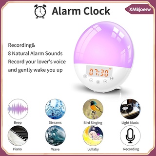 smart despertador despertador mesita de noche reloj cambio de color lámpara de mesa