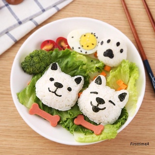 Fir Bento accesorios Sushi moldes de bola de arroz moldes perro patrón Nori arroz Kits fácil de usar divertido de hacer para la cocina