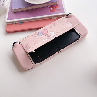 Nintendo Switch OLED Case Fashion Animation Theme Pink Style Balloon Cute Dog Casing Game Console Handle Protector Cover (7)