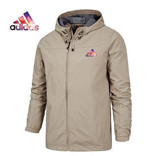 Ready Stock! Adidas Autumn Jacket Men&women Clothes Casual Fashion Oversize Loose Outdoor Cycling Windproof Coat Hooded Cardigan Windbreaker Handsome Wild Baseball Uniform Outerwear