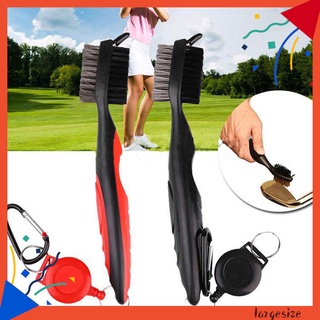 cepillo de limpieza largesize doble cerdas golf club con clip retráctil