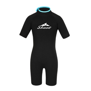 2mm neopreno niño buceo traje de neopreno espalda cremallera snorkel natación traje de neopreno (2)