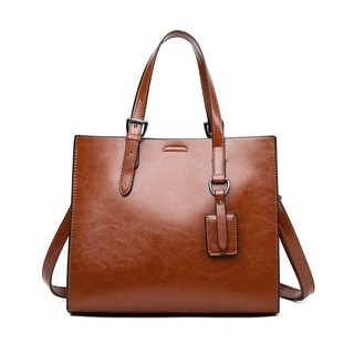 2021 New Bag Fashion Handbag Large Capacity Shoulder Bag Retro Messenger Pu Women'S Bag