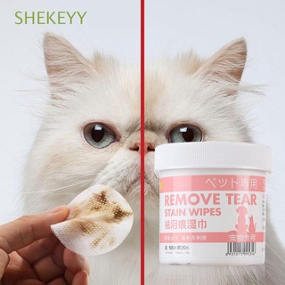 SHEKEYY 100pc Useful Pet Wipes Towels Cat Tear Stain Remover Eye Cleaning Wipes Grooming Supplies Household Dog Home & Living Clean Paper