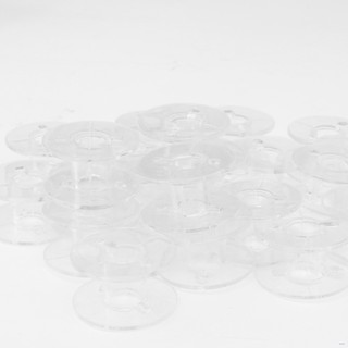 25 piezas de plástico transparente para máquina de coser para el hogar, bobinas vacías (4)