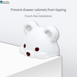 PRETTY Plastic Anti-Falling Device Punch-Free Baby Safety Furniture Anchor Cabinet Wardrobe Self Adhesive Prevent Dumping Tool