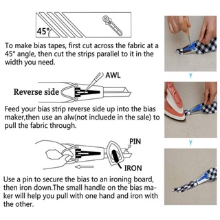 fore 60pcs herramienta de costura patchwork tela sesgo cinta de encuadernación fabricante de clips de madera awl kit para máquina de coser eléctrica accesorios (6)