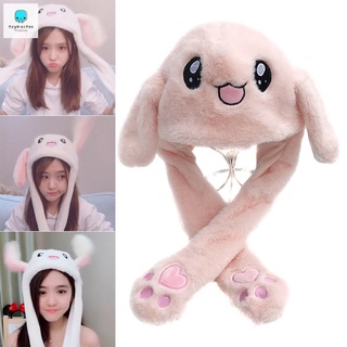 Cute Animal Plush Bunny Hat Interesting Moving Up Down Ears Kids Girls Toys Gift (1)