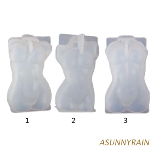 asunnyrain modelo de cuerpo soporte adornos molde de resina femenino cuerpo arte moldes de silicona decoración del hogar