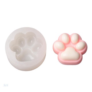 scli lindo lindo gato pata vela molde de silicona para bricolaje velas perfumadas hecho a mano jabones