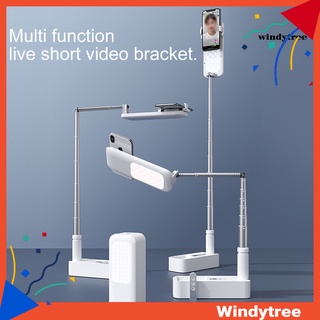 [W&T] Portable Mobile Phone Holder Foldable Wireless Live Streaming Bracket Stand Selfie Stick Fill Light