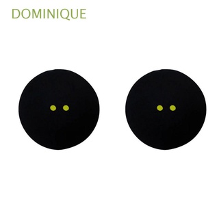 DOMINIQUE Black Squash Ball Squash Rackets Training Squash Ball Two-Yellow Dots Rubber Balls Training Tool Competition Squash Double Yellow Dot Professional Racquet Sports Low Speed Ball/Multicolor