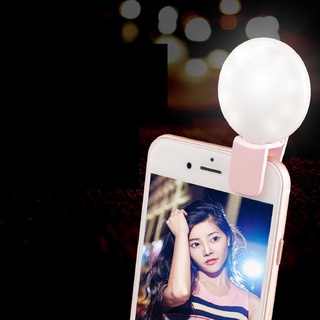 [ulo] mini selfie luces de teléfono móvil lente portátil selfie anillo de luz clip led selfie.