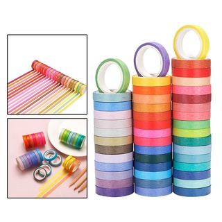60 rollos washi cinta set washi enmascaramiento adhesivo decorativo manualidades cintas,