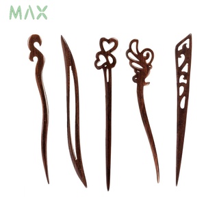 MAX Fashion Hairpin Carved Hair Accessories Chopstick Hair Stick Women Sandalwood Hair Care Retro Style Handmade Styling Tools