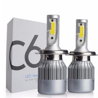 1 Par COB H4 C6 LED Kit De Faros Delanteros De Coche Hi/Lo Turbo Light (1)
