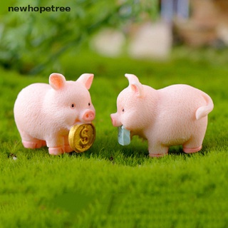 [newhopetree] Figurita miniatura de cerdo de la fortuna/decoración de casa de muñecas/jardín de hadas/Micro paisaje caliente (1)