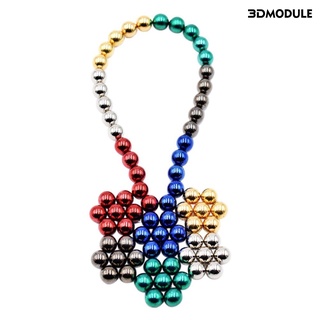 3DModule 216Pcs 3mm Colorful Magnetic Balls Cube Stress Relief Early Education Puzzle Toy (8)