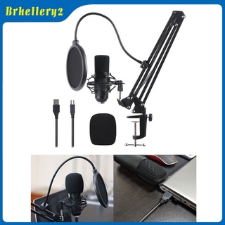 [BRHELLERY2] Micrófono USB/computadora Condensador PC para juegos con micrófono con Choque de montaje y Filtro para Streaming grabación compatible