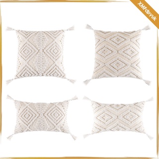 Throw Pillow Covers Woven Tufted Decorative Pillowcases for Farmhouse Decor