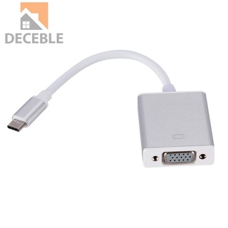 Deceble USB 3.1 Tipo C Macho A VGA Hembra Adaptador Convertidor Para MacBook Air 12 Pulgadas