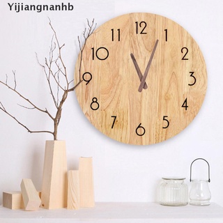 yijiangnanhb nogal reloj de pared de cuarzo puntero de movimiento hora minuto segunda mano piezas 12" caliente