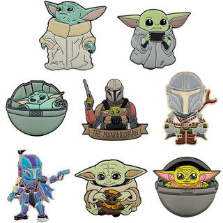 Baby Yoda Cartoon Brooch Star Wars Mandalorian Metal Enamel Badge Personality Creative Decoration Pin
