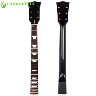 roman0214 22-fret Guitar Neck Maple Wooden Rosewood Solid Black Finish Guitar Handle For Electric Guitar