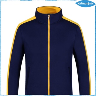 chaqueta de lana suave caliente completa cremallera ropa de trabajo abrigo uniforme top (4)