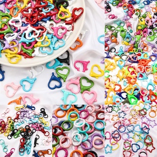4-10Pcs Colorful Lobster Clasp Clips Keychain Connectors DIY Jewelry Accessories (1)
