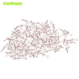 Standhappy 100 pzs tachuelas transparentes de dibujo de oro rosa/artículos escolares de oficina (7)