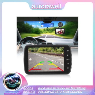 Aurorawell en LCD 1080P grabadora de conducción doble cámara 170 gran angular transparente visión nocturna coche DVR Dashcam