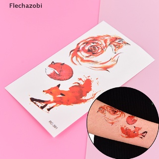 [flechazobi] fox temporal tatuaje mujeres cuerpo arte animal impermeable tatuaje pegatina 105*60mm caliente