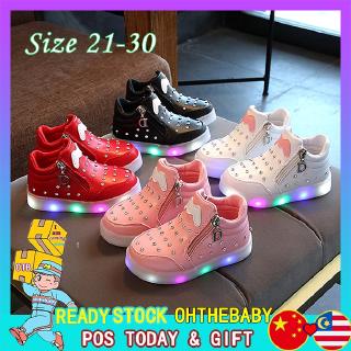 Bebé Niños Niñas Kasut Deporte Zapato LED Zapatilla De Unisex Zapatos