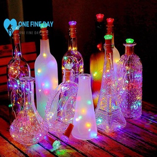 Colorido LED Solar hadas cadena de luces botella de vino corcho de navidad fiesta de la lámpara de alambre de cobre S9T4