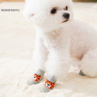 Wanpanyu moda mascotas calcetines gato perro pata zapatos calcetines cómodos mascotas suministros